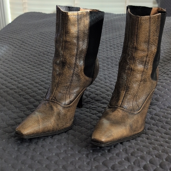 Brown Leather Ankle Boots - Picture 1 of 7